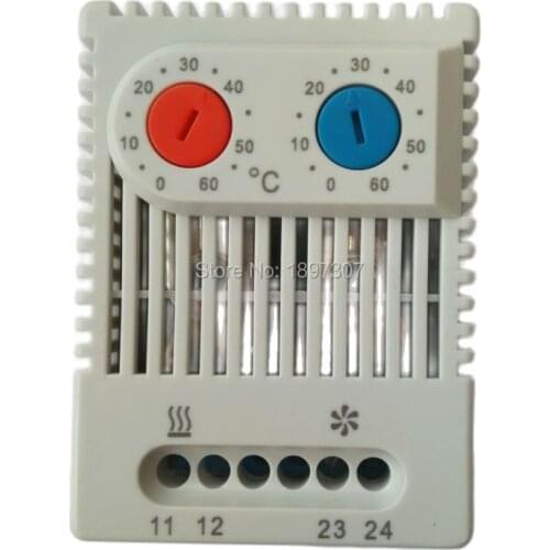 Heating Cooling NC NO Double Adjustable Integrated Dual Thermostat ZR011 (0 to +60 Degree )