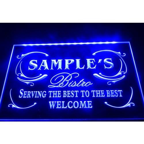 DZ021- Name Personalized Custom Best Bistro Custom LED Neon Light Sign hang sign home decor crafts