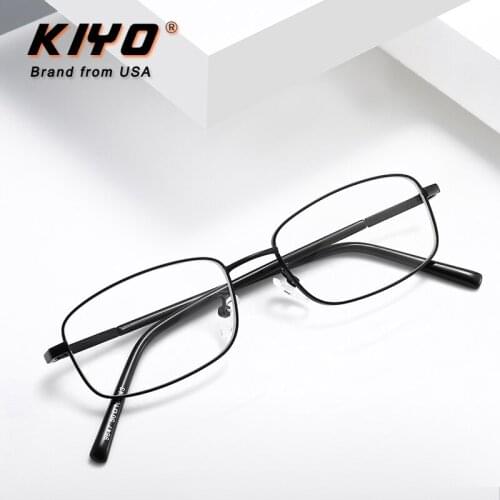 KIYO Brand 2020 New Women Men Fashion Anti Blue Light Optical Frame Metal Eyeglasses Frames Square Spectacles Glasses 9647