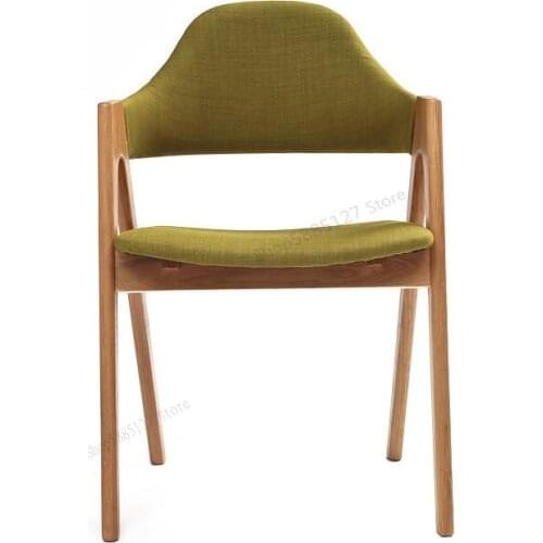 Solid Wood Dining Chair Modern Minimalist Home Stool Leisure Cafe Table And Chair Combination A Word Chair Nordic Backrest Chair