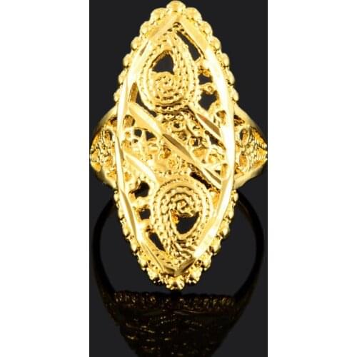 Wedding Bands Yellow Gold Color Ring Geometric Long Rings For Women Bague Femme Anillos Bridal Jewelry Accessories Bijoux Gifts