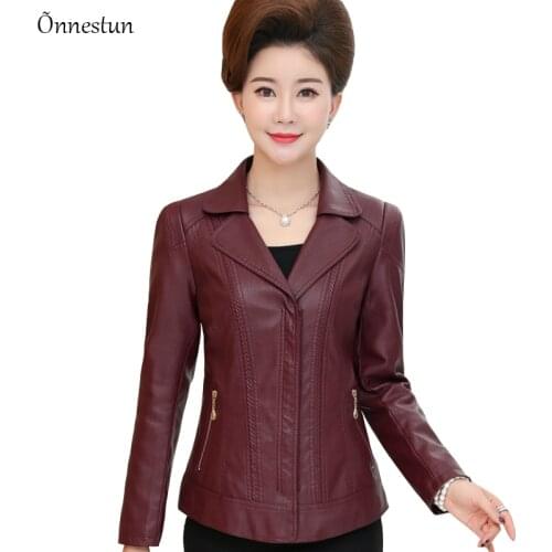 Женские кожаные куртки Onnestun China At AliExpress