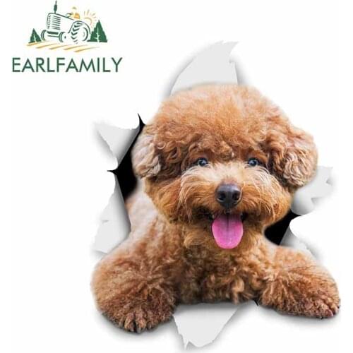 EARLFAMILY 13cm x 10.6cm For Torn Dog Personality Creative Car Stickers Waterproof Decal DIY Car Accessories For JDM SUV RV