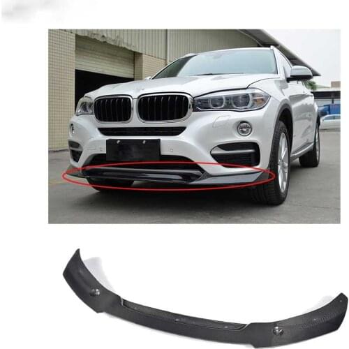 Carbon Fiber Front Bumper Lip For BMW X6 Standard Bumper 2015-2016 Front splitter Lip Spoiler Kit Car Tuning Parts