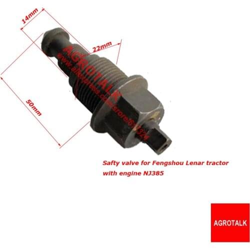 Safty valve for hydraulic cylinder cover for Fengshou FS250 / Lenar 254 tractor with engine NJ380 / NJ385, part number