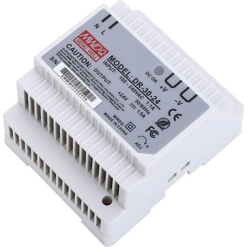 Rail Power Supply AC100-240V to DC 24V 1.5A 36W Overvoltage and Overcurrent Protection High Precision Rail Power Supply