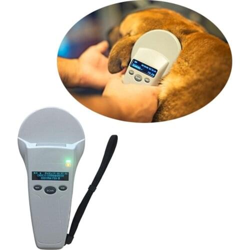 Multi-functional 134.2KHz ISO11784 FDX-B HDX ID64 Bluetooth RFID pet ID microchip reader ear tag scanner with 1D Barcode Scanner