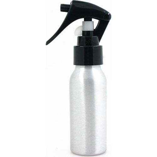 50ml Sliver Metal Bottle With White/Black Trigger Sprayer,50ml Empty Aluminum Bottles