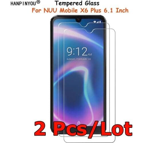 2 Pcs/Lot For NUU Mobile X6 Plus X6plus 6.55" Tempered Glass Screen Protector Explosion-proof Protective Film Toughened Guard