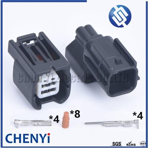 1 set 4 pin YAZAKI waterproof auto connector 0.6 male female 7282-2763-30 7283-2763-30 sensor cable harness plug connector