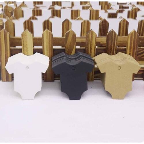 5.4*6.5cm T-shirt Kraft/white Paper Label DIY Blank Wedding Birthday Gift Wish Greeting Card Swing Tag Luggage Hang Tag 100pcs