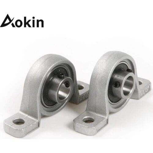 Aokin 2pcs Zinc Alloy Diameter 8mm 10mm 12mm Bore Ball Bearing Pillow Block Mounted Support Kp08 Kp000 Kp001 KP002 Pillow Block
