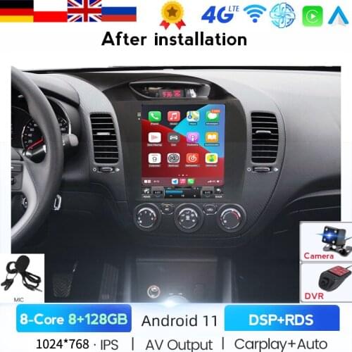 9.7" 4G+WiFi 2din Android Car Radio Multimedia Video Player Navigation GPS For Kia K3 Cerato Forte 2013-2017 3 Built-in Carplay