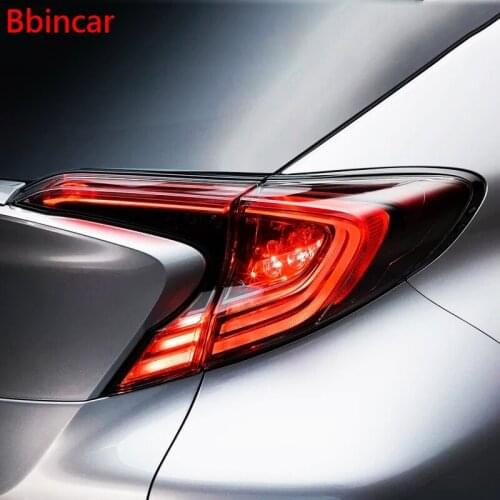 Bbincar Auto Exterior Accessories Styling ABS Chrome Rear Tail Light Lamps Mouldings Cover 6PCS For Toyota C-HR CHR 2016 2017