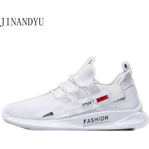 Mesh Breathable Sneakers Light-weight Mens Shoes Casual Men Sneakers Fashion Leisure Shoes Sport for Men Sneakers White Black