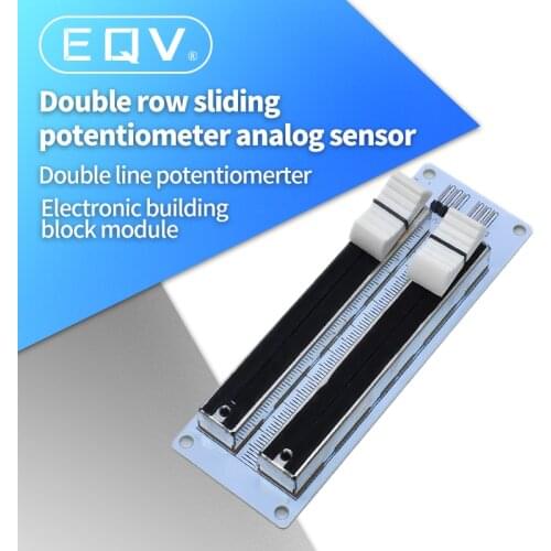 Electronic Building Block 10K Double Row Sliding Linear Potentiometer Module For Arduino Mixer Linear Sliding Resistance
