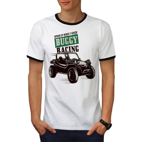 Buggy Racings Men Ringer T-Shirt Men 100% Cotton Short Sleeve Good Quality New Summer Casual Free Shipping T Shirt Custom