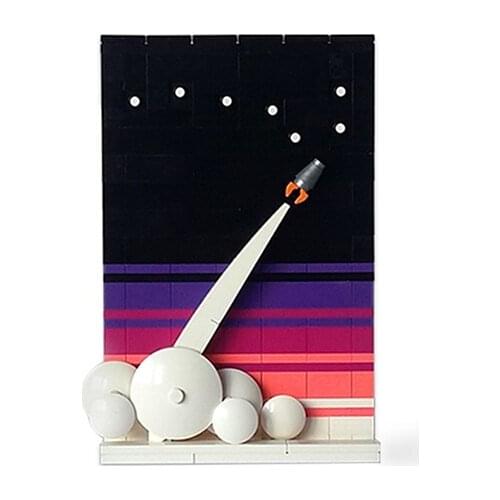 MOC Space Rocket Ursa Major Star Building Block Bricks Sets Art Design Model Toys For Childrens Education Kids Boys Gifts