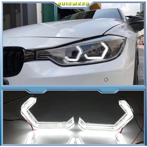 M4 style LED Angel Eyes For BMW M2 ME M4 M5 F10 F12 F13 F18 F30 F31 F32 F33 F34 F35 F36 E46 Cabrio Coupe 2D auto accessory