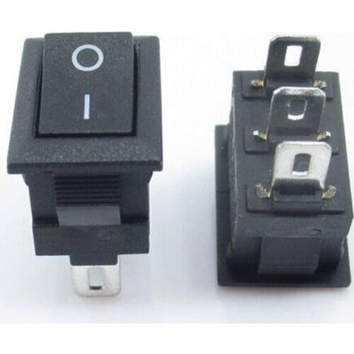 5 pcs/lot KCD1 15*10mm 2PIN Boat Rocker Switch SPST Snap-in on off Micro switch 3A/250V Mini