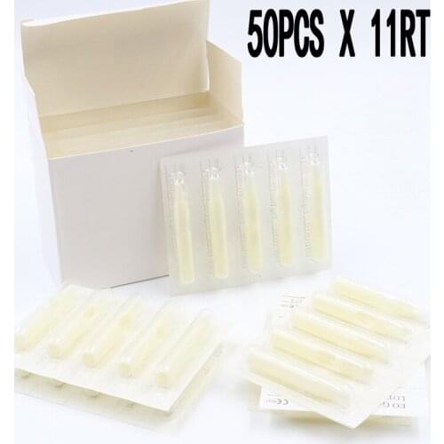 Disposable Tattoo Tips 50pcs 11RT White Disposable Tattoo Tip Tube Nozzle Tube for beginners tattoo kits supply