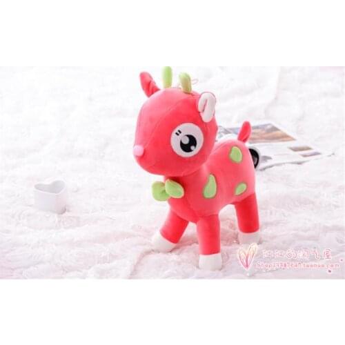 About 40cm cartoon red sika deer plush toy,soft throw pillow Christmas gift h757