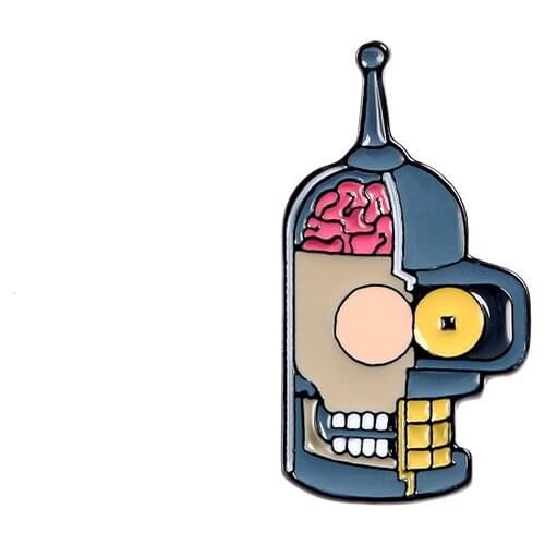 Custom Creative Funny skull Animal Shark Enamel Pins Brooch Lapel Pin Clothes Badge can be customized with your logo design