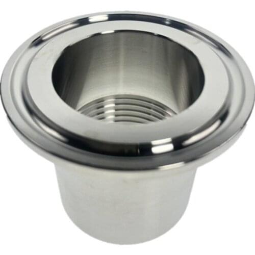 1/2" - 2" (DN15-DN50) Adapters for heater Sanitary Stainless Steel SS304 Female Threaded Ferrule Pipe Fittings Tri-Clamp