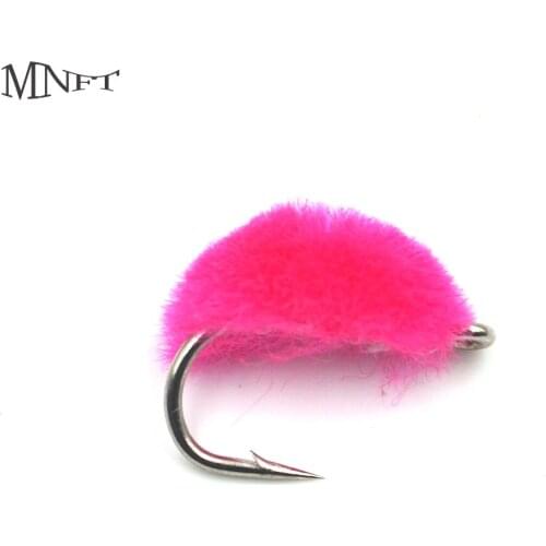 MNFT 10PCS 12# Pink Egg-shaped Trout Lure Hook Outdoor Fresh Water Fly Fishing