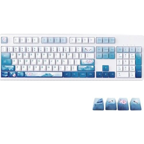 Wired Mechanical Keyboard 104 Keys Chinese Style PBT Keycaps Keyboard with Cherry MX Switch