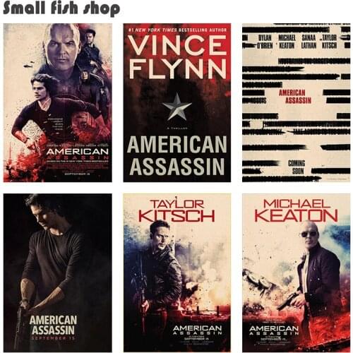 American Assassin series Home Furnishing decoration Kraft Movie Poster Drawing core Wall stickers
