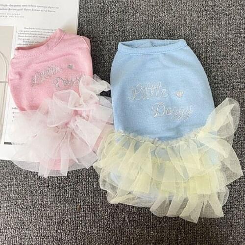 Dog Tutu Cat Dress Summer Puppy Skirt Small Dog Clothes Chihuahua Yorkshire Pomeranian Bichon Clothing Bichon Pet Dresses