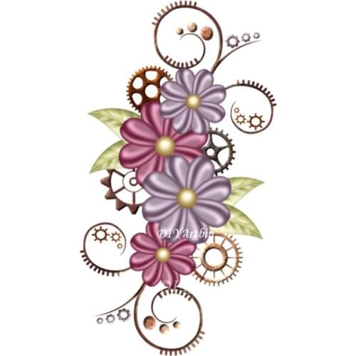 Steampunk Flower 2021 New Die For Metal DIY Journal Scrapbooking Card Stencil Cutting Dies Cards Album Decoration Craft Dies