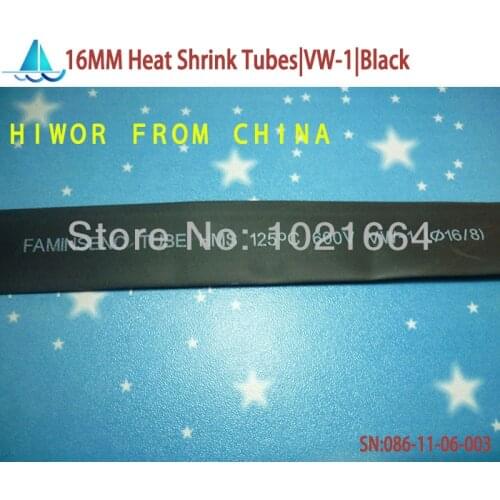 10meters/lot 16MM Heat Shrink Tubes Shrinkable Tubing Insulation Sleeving