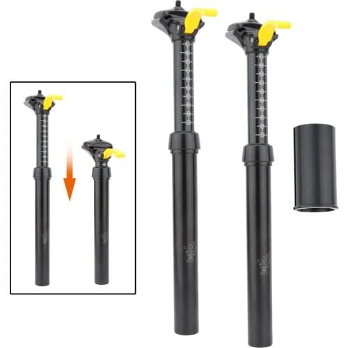 375mm Bike Adjustable Seatpost Bicycle Seat Post Saddle Support Tube Pillar Cycle Replace Components Shockproof Support Pole