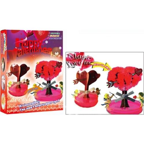 Visual 2019 70mm DIY Red Big Magic Growing Paper Love Tree Kit Magically Grow Loving Cherry Trees Wunderbaum Christmas Kids Toys