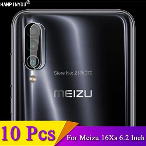 10 Pcs/Lot For Meizu 16Xs 6.2" Clear Rear Camera Lens Protective Protector Cover Soft Tempered Glass Film Guard