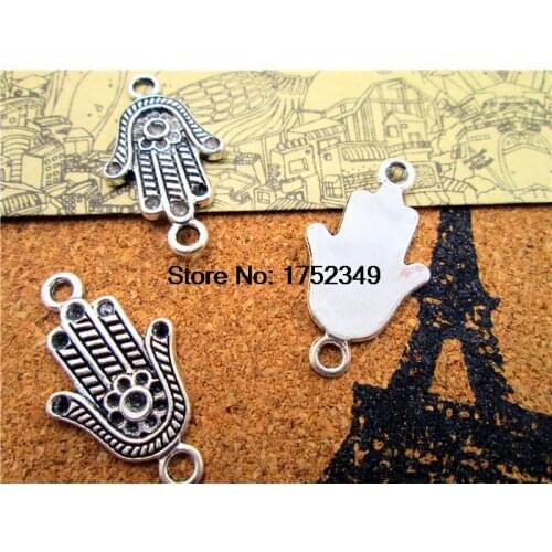 20pcs--Antique Tibetan silver Hamsa Hand Charms Pendant, Hamsa Charms 16x25mm