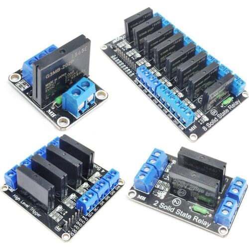 250V 2A 1/2/4/8 Channel Low High Level State Relay Module With Fuse OMRON SSR for Arduino