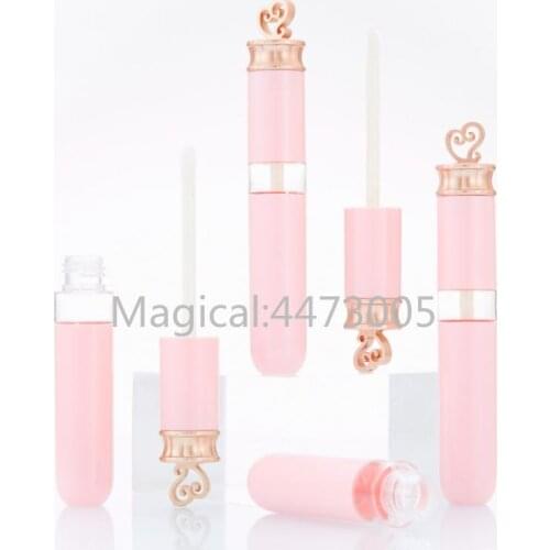 5ml Pink Love Heart Empty lipgloss tube Lip Glaze Tube Lip Gloss Bottle wholesale pink lip gloss tube lip gloss containers