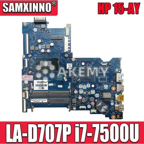 914598-601 914598-501 914598-001 LA-D707P For HP Notebook 15-AY 15-AC series Laptop Motherboard with i7-7500U CPU