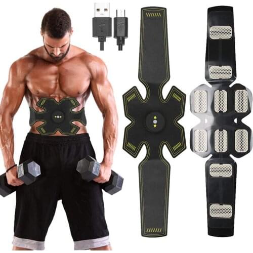 EMS Abdominal Belt Electrostimulation ABS Muscle Stimulator Hip Muscular Trainer Toner Home Gym Fitness Equipment Women Men