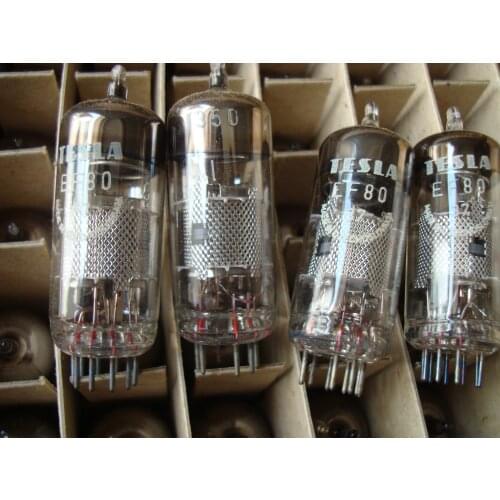 Free Shipping 2pcs/LOT New original POWER box TELEFUNKEN de France EF80/6BX6 electron tube
