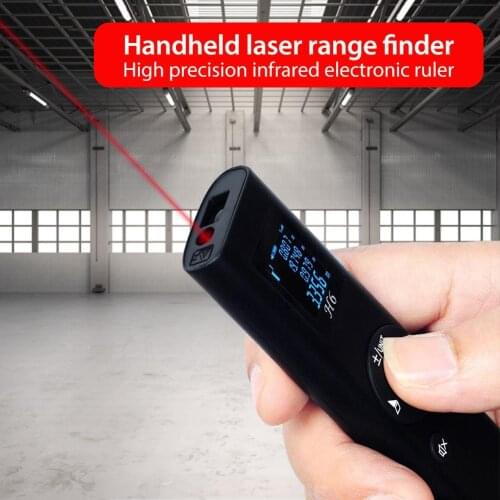 NEW ARRIVE 40M Smart Digital Laser Distance Meter Range Portable USB Charging Rangefinder Mini Handheld Distance Measuring Meter