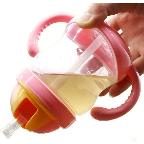 Horn Handle Shaped Childrens Water Bottle Baby Water Cup Childrens Straw Cup Baby Training Drinking Cup 280ml