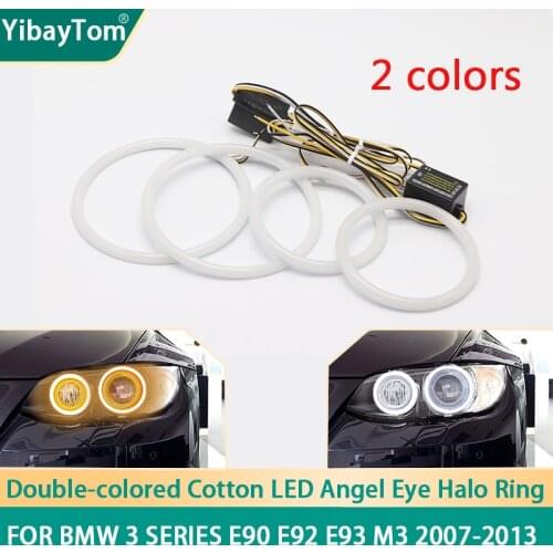 Excellent SMD Cotton Light Switchback LED Angel Eye Halo Ring DRL Kit For BMW 3 Series E90 E92 E93 M3 2007-2013 Coupe cabriolet