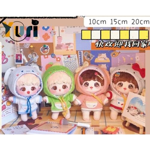 Yuri 10cm 15cm 20cm Doll Cute Hoodie Clothes Outfit For Kpop Star plush Doll stuffed toy Accessory cute fashion cos gift C