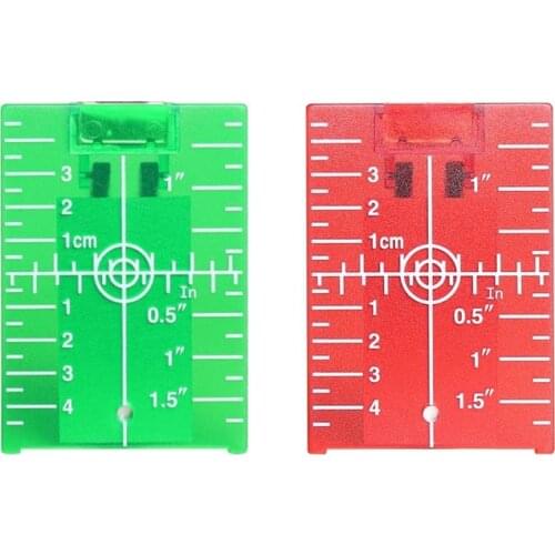PINTUDY Magnetic Laser Target Card Plate Laser Level Tool Rotary Cross Line Laser Level Horizontal Vertical Multiusos Green Red