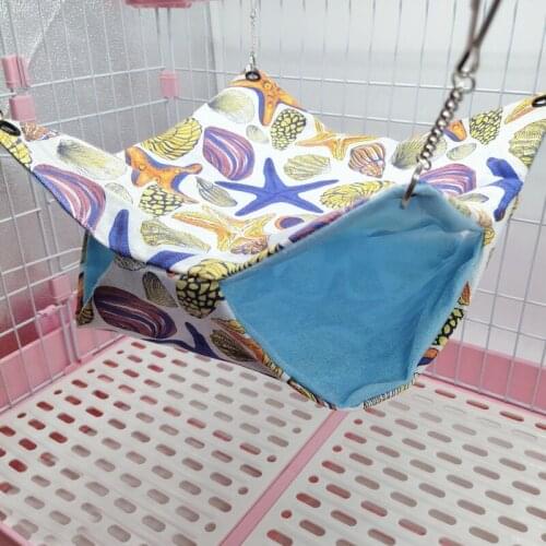 Small Pet Hammock Double-layer Soft Canvas Winter Warm Hanging Nest Sleeping Bed Small Pets Hamster Squirrel Chinchilla Hous