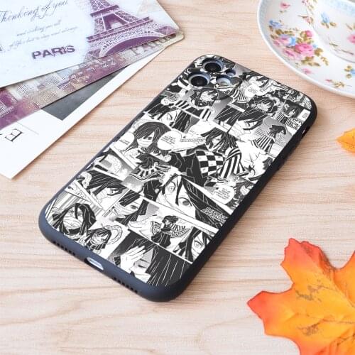 For iPhone Demon Slayer Obanai Iguro Collage Print Soft Matt Apple iPhone Case